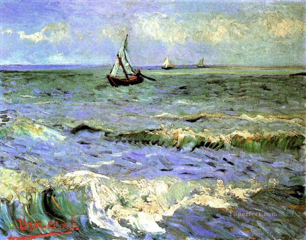 フィンセント・ファン・ゴッホ サント・マリーの海の波油絵